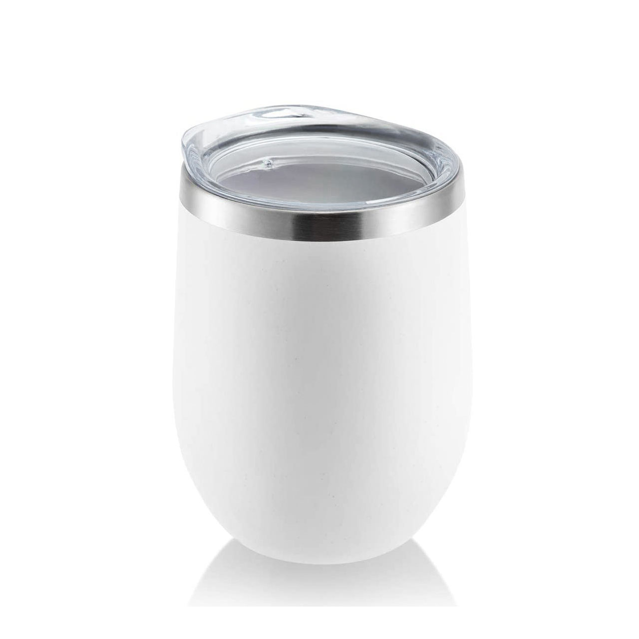 Stainless steel white travel mug | Boxed