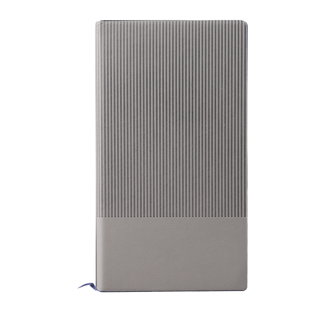A6 Stylish PU Leather Notebook, Grey